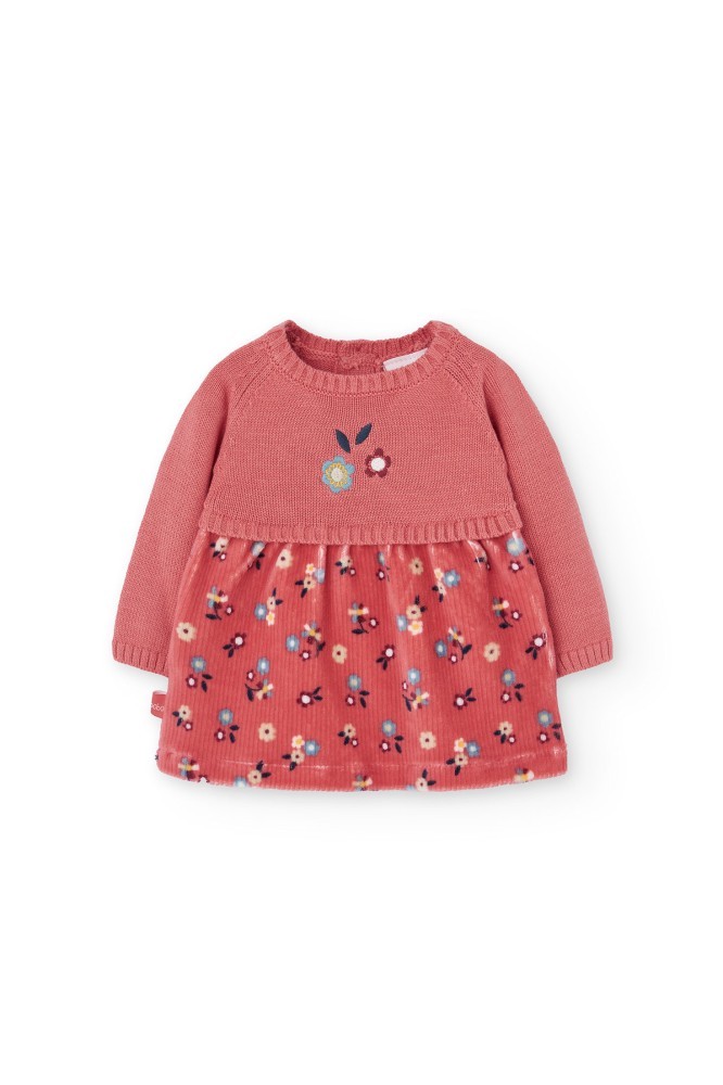 Βρεφικό Πλεκτό Φόρεμα Λουλούδακια