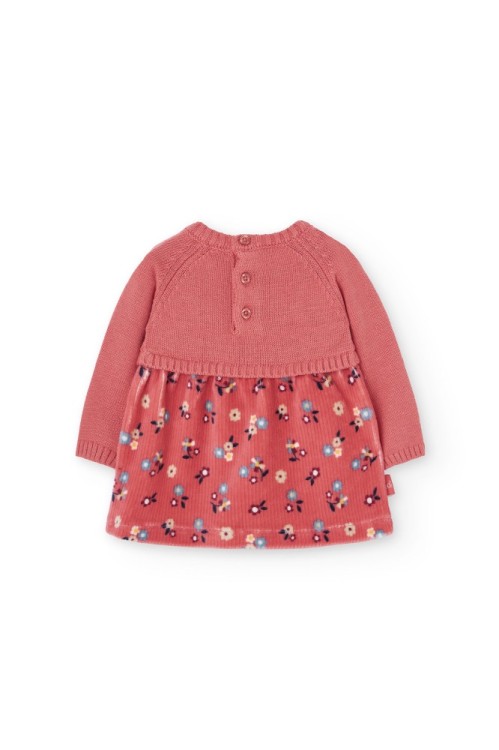 Βρεφικό Πλεκτό Φόρεμα Λουλούδακια