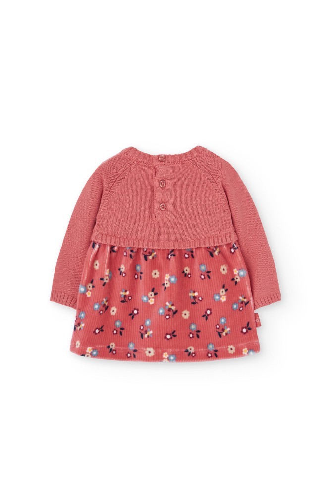 Βρεφικό Πλεκτό Φόρεμα Λουλούδακια