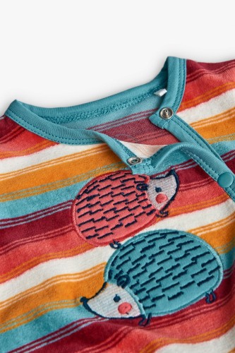 Βρεφικό Βελούδινο Ριγέ Φορμάκι Σκαντζόχοιρος