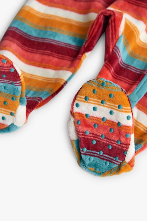 Βρεφικό Βελούδινο Ριγέ Φορμάκι Σκαντζόχοιρος