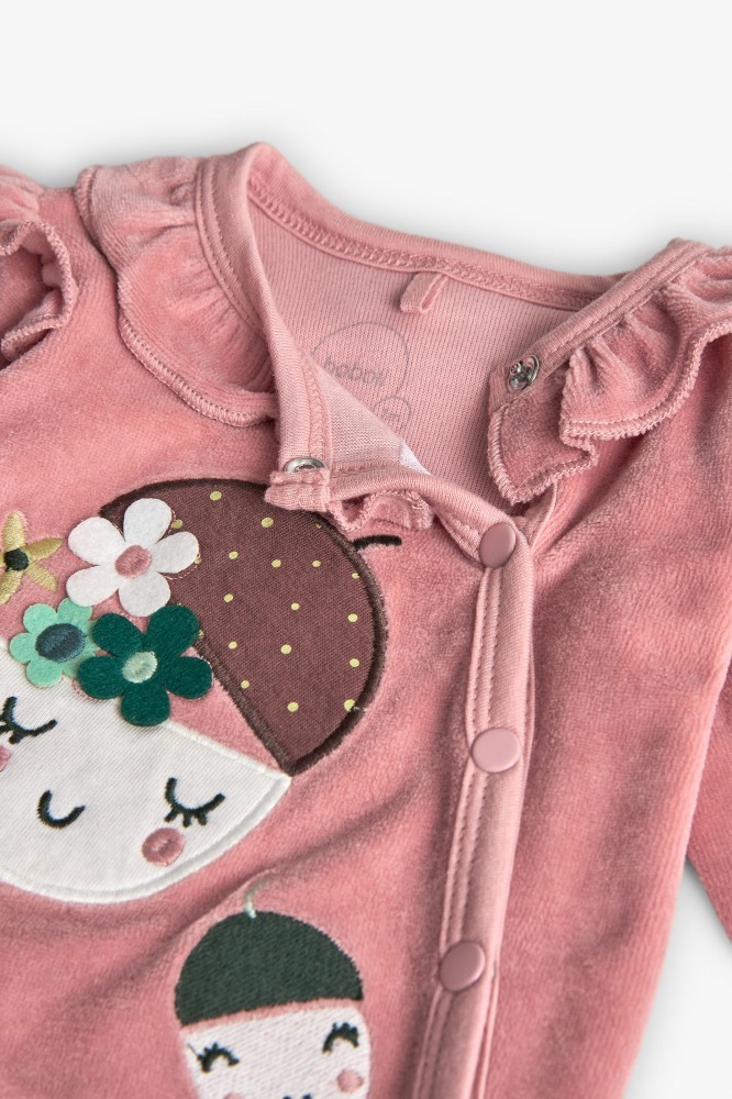 Βρεφικό Βελούδινο Φορμάκι Ροζ