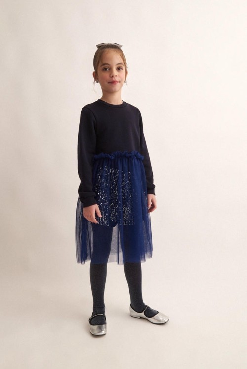 Σετ Σορτς-Μπλούζα με τούλι Sparkling Night Velvet