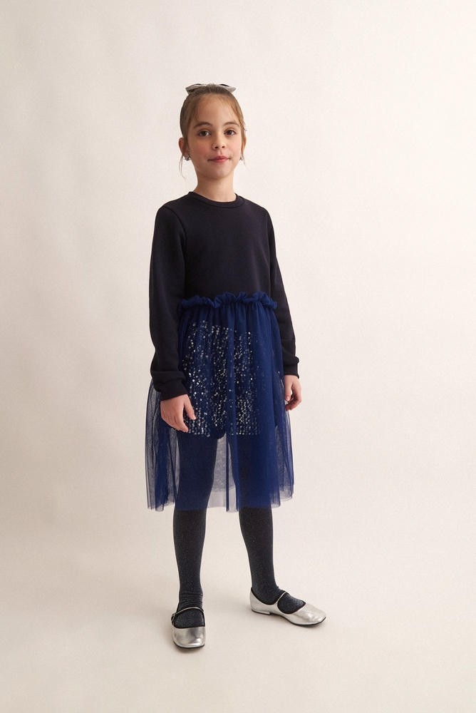 Σετ Σορτς-Μπλούζα με τούλι Sparkling Night Velvet