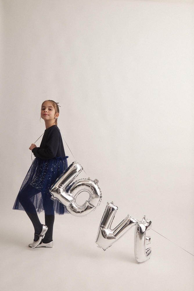 Σετ Σορτς-Μπλούζα με τούλι Sparkling Night Velvet