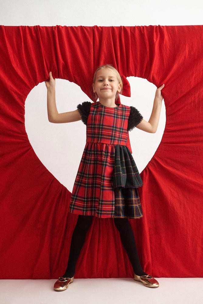 Καρό Φόρεμα Vivienne Tartan Blocking