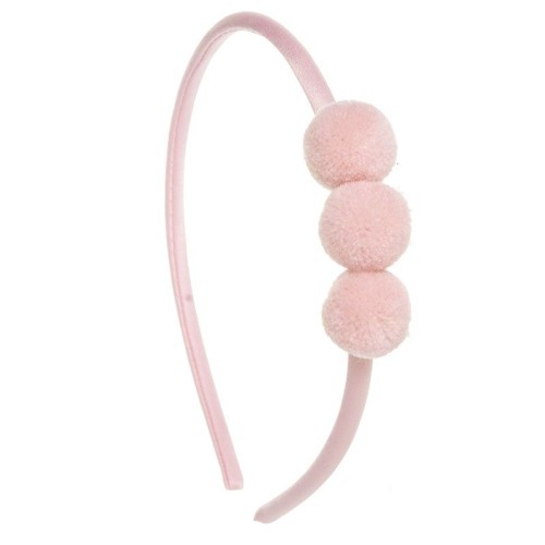 Στέκα Baby με 3 Pom-Pons Ροζ