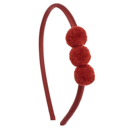 Στέκα Baby με 3 Pom-Pons Κοκκινο