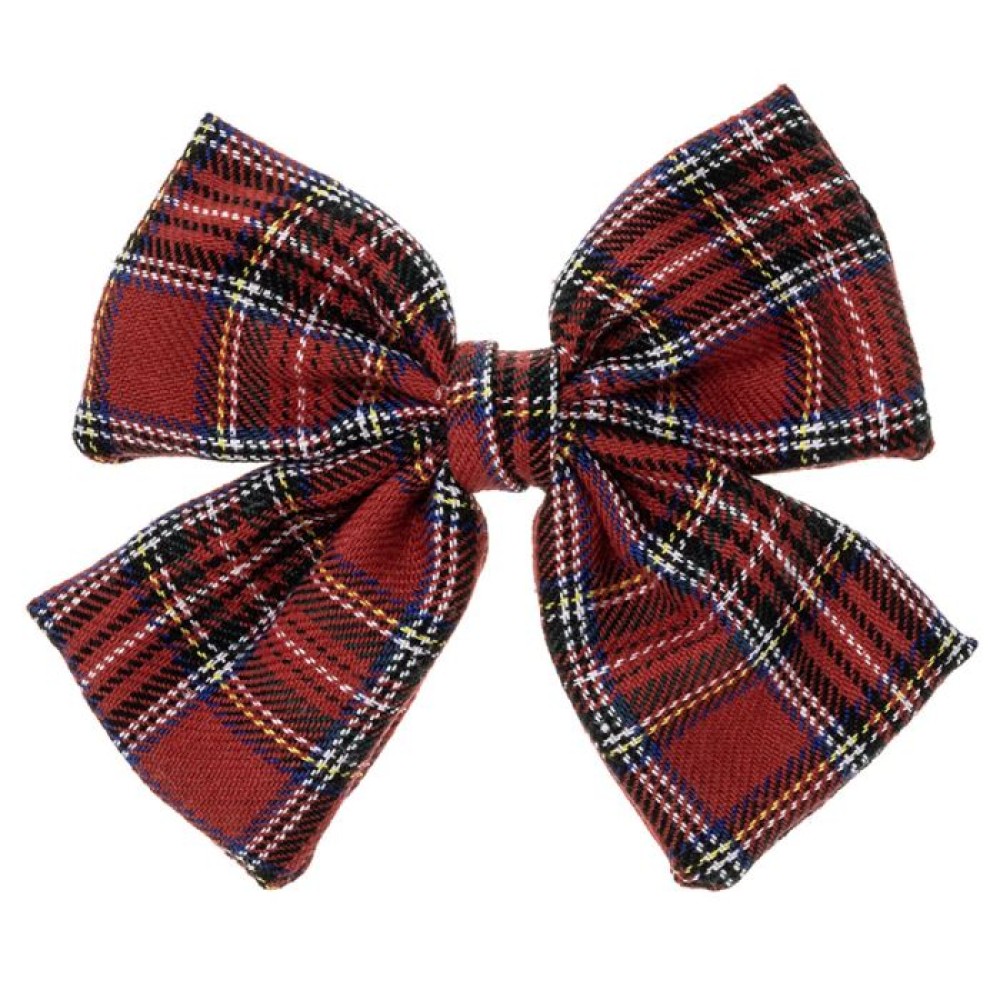 Μεγάλος Φιόγκος με Κλιπ Κόκκινο Καρό