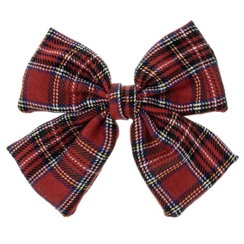 Μεγάλος Φιόγκος με Κλιπ Κόκκινο Καρό