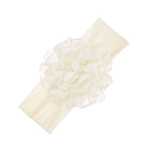 Βρεφική Κορδέλα με Σιφόν Λουλούδι Κρεμ 