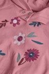 Φούτερ Μπλούζα με Κουκούλα και Κέντημα Λουλούδια