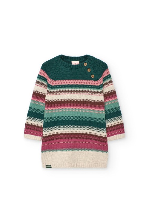 Πλεκτό Φόρεμα με Ρίγες