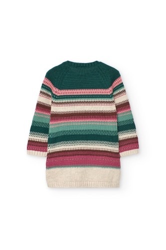 Πλεκτό Φόρεμα με Ρίγες