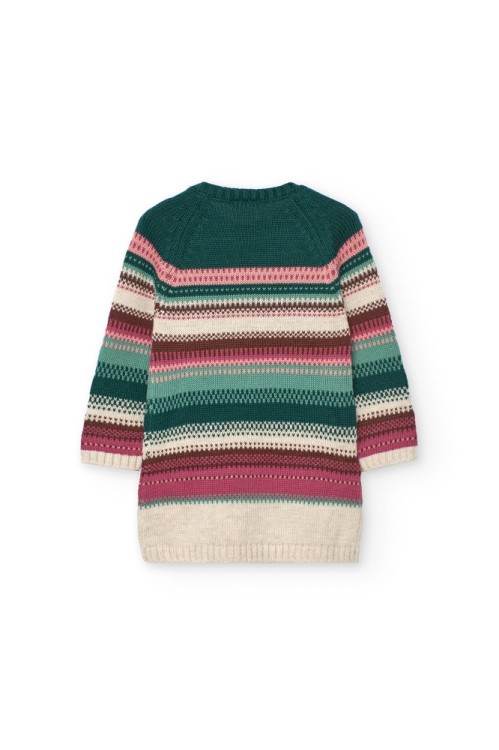 Πλεκτό Φόρεμα με Ρίγες