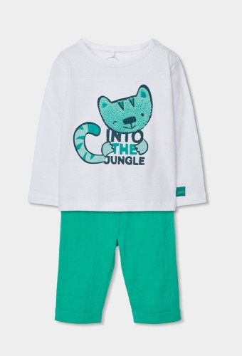 Boboli Βρεφικό Σετ Παντελόνι-Μπλούζα Τιγράκι