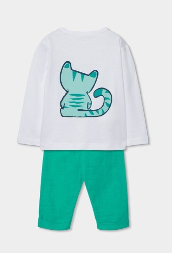 Boboli Βρεφικό Σετ Παντελόνι-Μπλούζα Τιγράκι