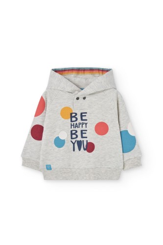 Φούτερ Μπλούζα με Κουκούλα Be Happy