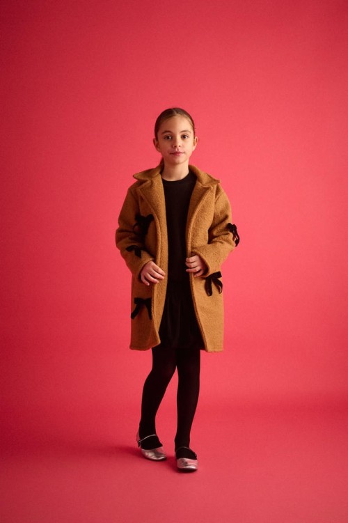 Παλτό με Φιόγκους Engraved Flowers