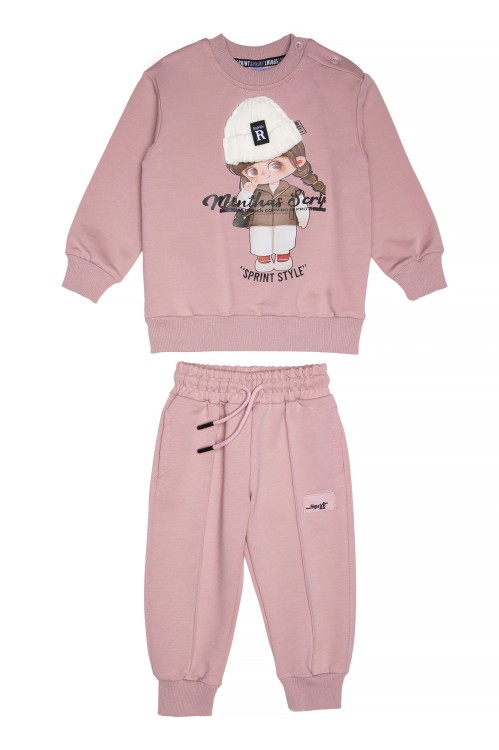 Σετ Φούτερ Σκούφος Baby Girl