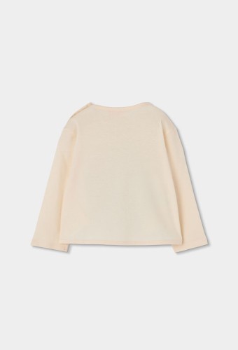 Boboli Ιβουάρ Μακρυμάνικο T-shirt Girls
