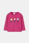 Boboli Μακρυμάνικο T-shirt με λουλούδια
