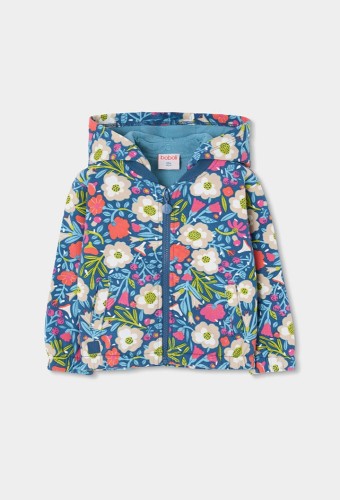 Boboli Φούτερ Floral Ζακέτα με αποσπώμενη κουκούλα