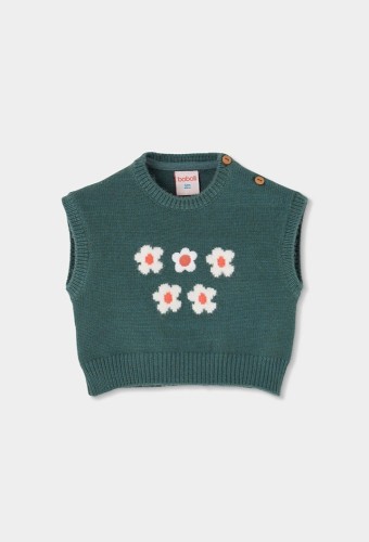 Boboli Πλεκτό Γιλέκο Floral