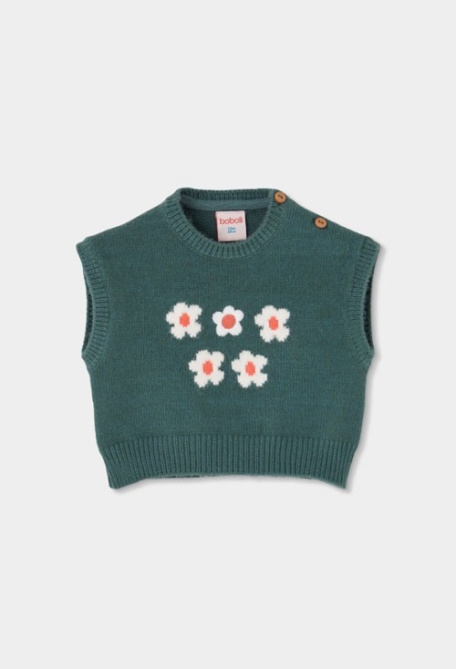 Boboli Πλεκτό Γιλέκο Floral