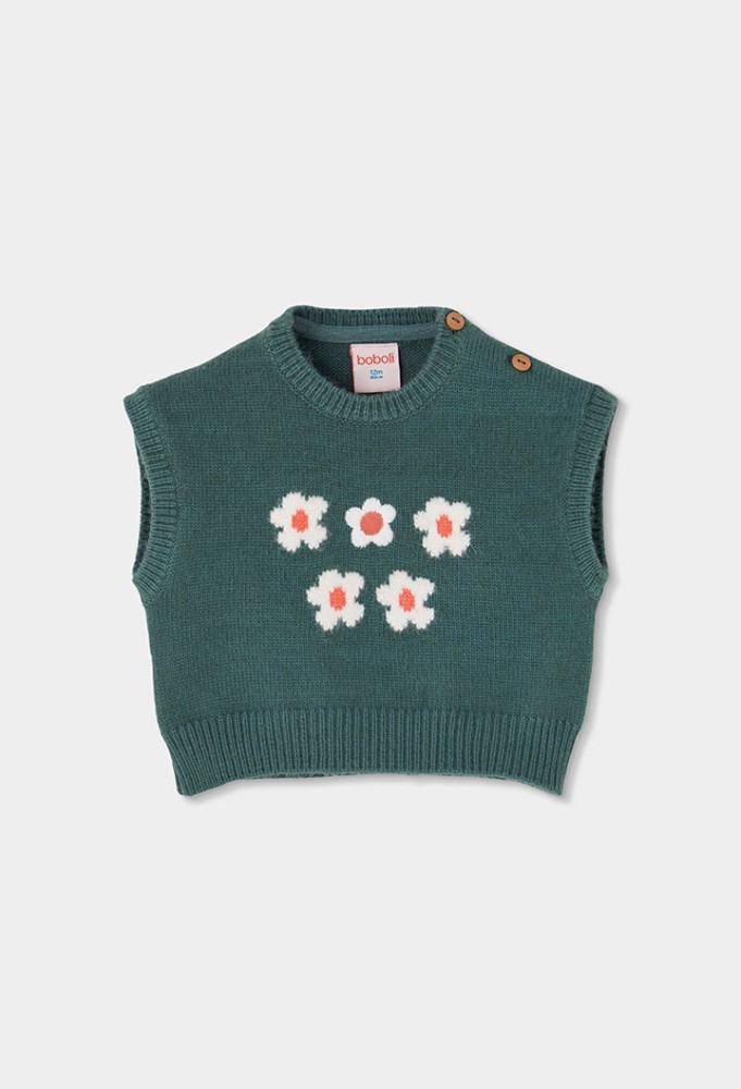 Boboli Πλεκτό Γιλέκο Floral