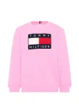 Tommy Hilfiger Φούτερ Μπλούζα Heritage Flag Ροζ