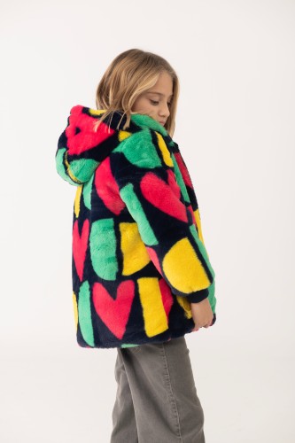 Μπουφάν Διπλής Όψης Καρδιές