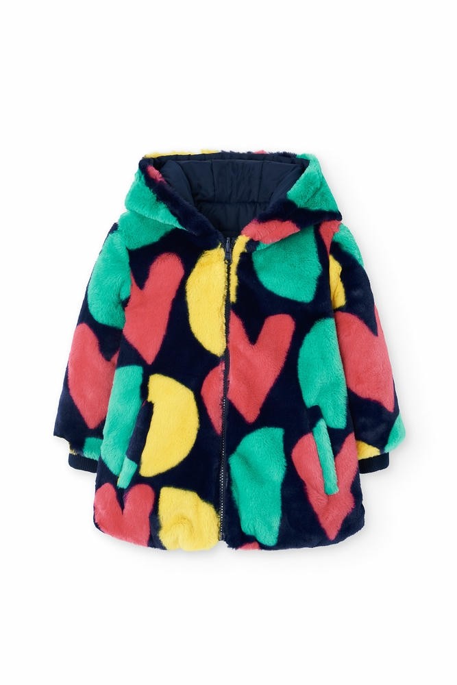 Μπουφάν Διπλής Όψης Καρδιές