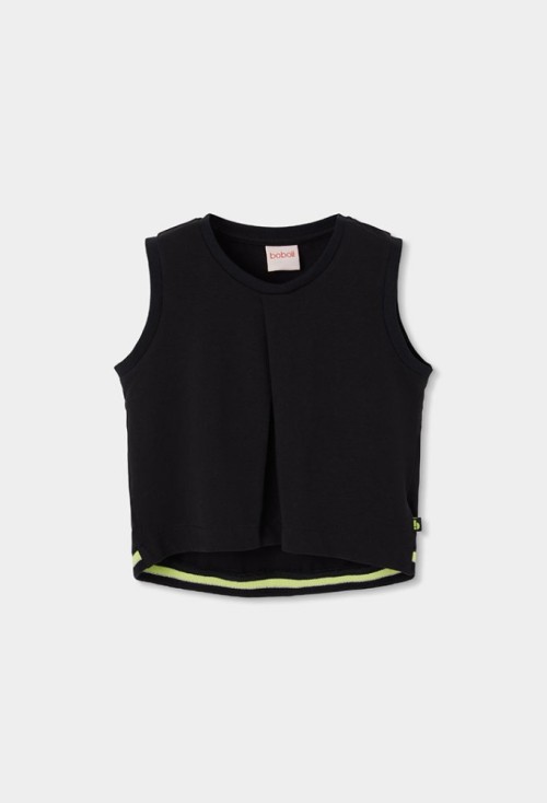 Boboli Μαύρο Αμάνικο Τοπ 