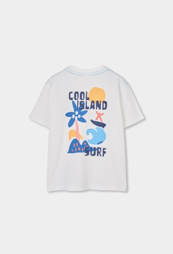 Boboli Λευκό T-shirt Island