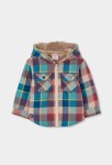 Boboli Καρό Overshirt με γούνινη επένδυση