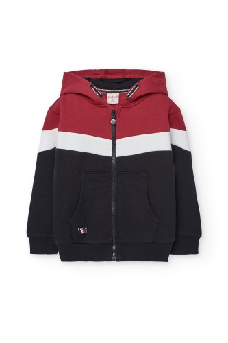 Φούτερ Ζακέτα με φερμουάρ Τρία Χρώματα