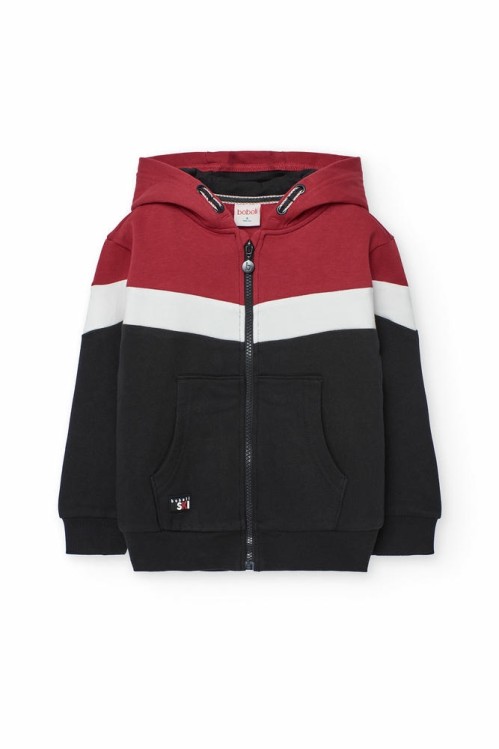 Φούτερ Ζακέτα με φερμουάρ Τρία Χρώματα
