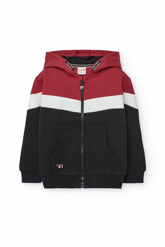 Φούτερ Ζακέτα με φερμουάρ Τρία Χρώματα