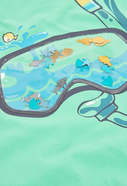 Boboli Πράσινο T-shirt Μάσκα