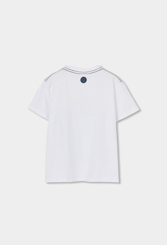 Boboli Λευκό T-Shirt Καρχαρίας