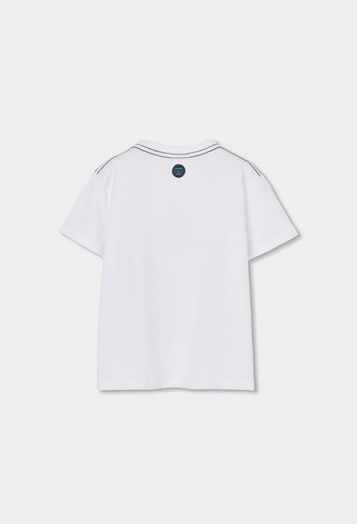 Boboli Λευκό T-Shirt Καρχαρίας