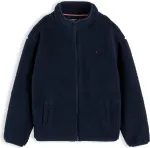 Tommy Hilfiger Μπλε Fleece Ζακέτα με Φερμουάρ