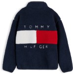 Tommy Hilfiger Μπλε Fleece Ζακέτα με Φερμουάρ