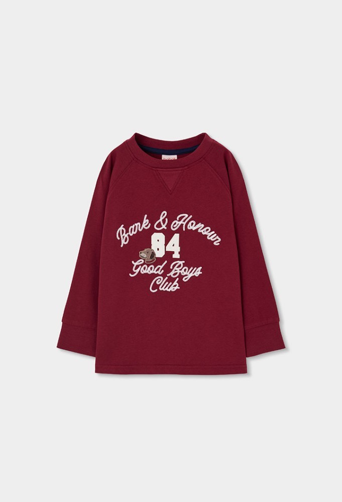Boboli Μακρυμάνικο Μπορντό T-shirt 