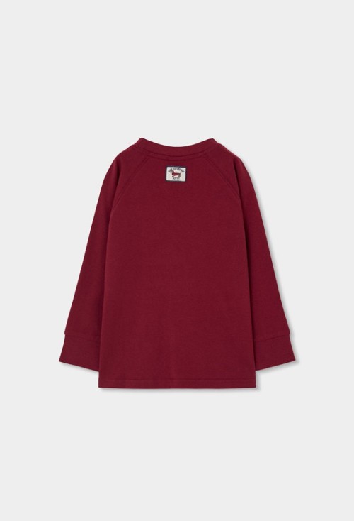 Boboli Μακρυμάνικο Μπορντό T-shirt 
