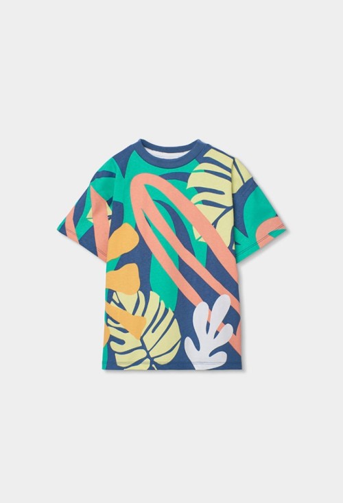 Boboli Μπλε  T-shirt Tropical