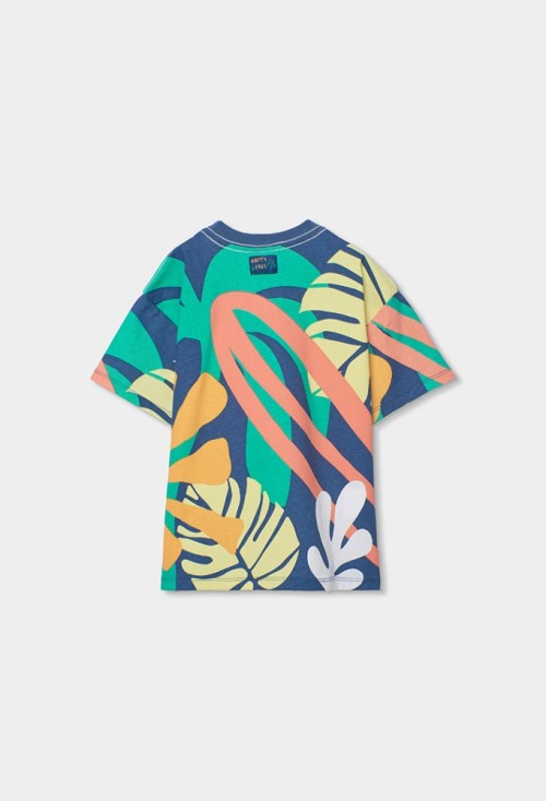 Boboli Μπλε  T-shirt Tropical