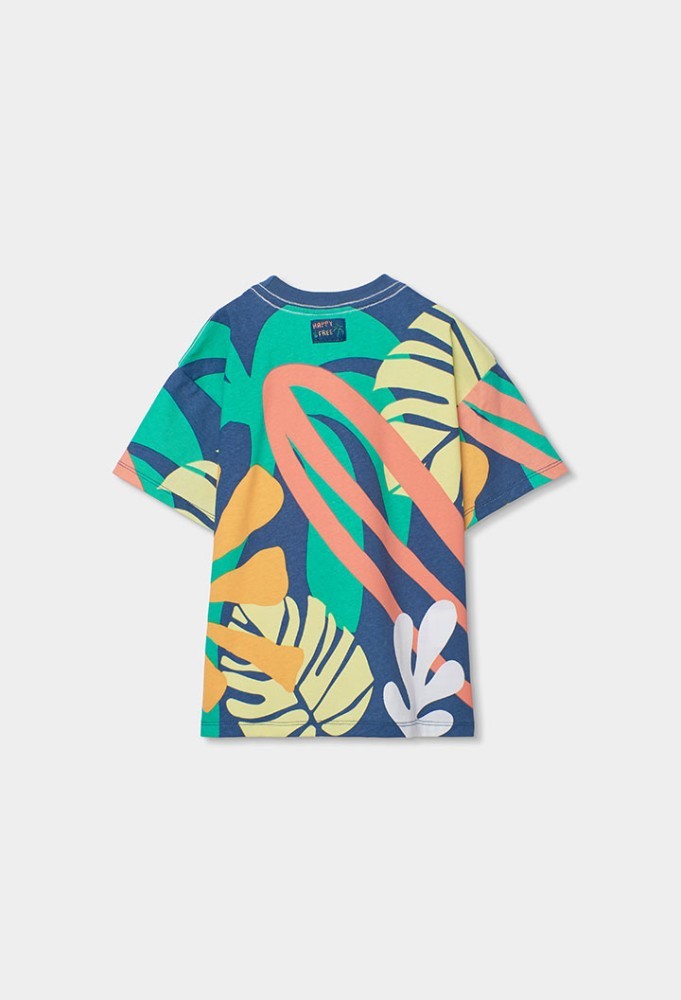 Boboli Μπλε  T-shirt Tropical