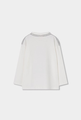 Boboli Μακρυμάνικο λευκό T-shirt NY Boboli Μακρυμάνικο λευκό T-shirt NY